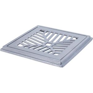 Ralo Grelha Quadrado com Porta Ralo Alumínio Polido LG Mais 30x30cm