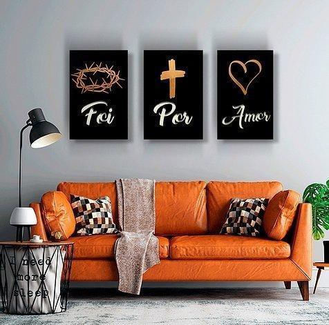 Placa-Decorativa-Dmadero-Foi-Por-Amor-30x26cm-Kit-com-3-Pecas