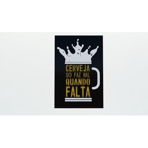 Quadro Decorativo Dmadero Cerveja So Faz Mal Quando Falta 20x30x9cm