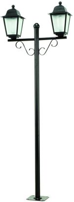 Poste-2-Lampadas-Soberana-20W-Aluminio-e-Polipropileno-Dital-117-Preto-Bivolt