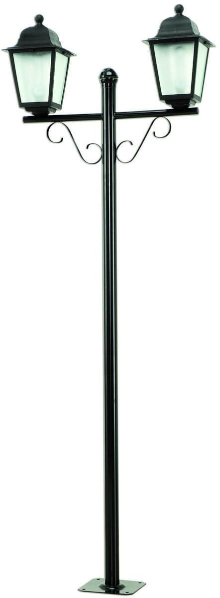 Poste-2-Lampadas-Soberana-20W-Aluminio-e-Polipropileno-Dital-117-Preto-Bivolt
