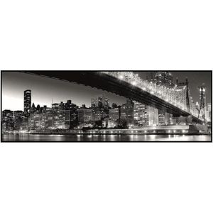 Quadro Decorativo E2G Design Barcelona Bridge Lights Petro e Branco 30x90cm