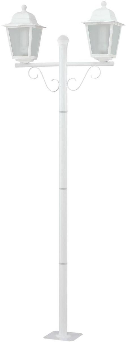 Poste-2-Lampadas-Soberana-20W-Aluminio-e-Polipropileno-Dital-117-Branco-Bivolt