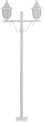 Poste-2-Lampadas-Modena-20W-Aluminio-e-Polipropileno-Dital-434-2-Branco-Bivolt