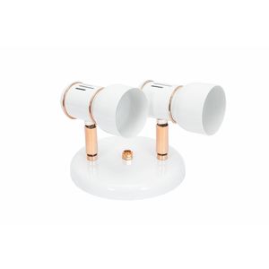 Spot de Sobrepor 2 Lâmpadas New 20W Alumínio Dital 267/2 Branco/Cobre Bivolt