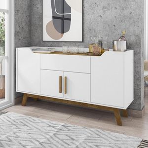 Aparador Buffet com 4 Portas e 1 Gaveta Retrô 136cm Multimóveis CR50102