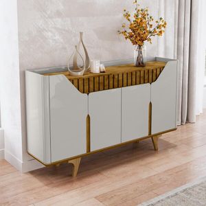 Aparador Buffet com 4 Portas Retrô 160cm Multimóveis CR50105