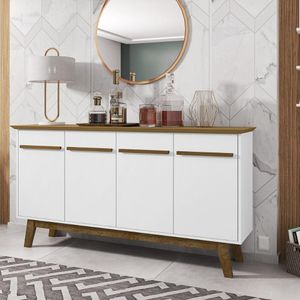 Aparador Buffet com 4 Portas Retrô 160cm Multimóveis CR50103