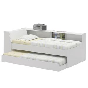Cama Solteiro Bicama Bau Estante 2 Nichos BB2829 Dtall
