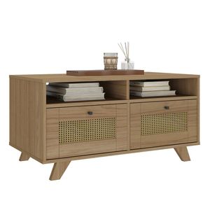 Mesa De Centro 2 Gavetas 91 cm MDF ARLY