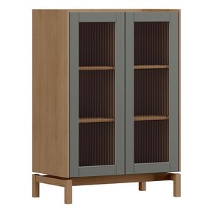Cristaleira 2 Portas Vidro Canelado 80 cm 2156 Milani Store