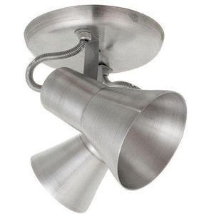 Spot de Sobrepor 2 Lâmpadas Tubo Sino Até 100W Alumínio Jm 227/2 Escovado Bivolt