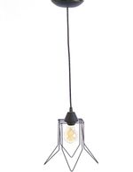 Pendente-1-Lampada-Lis-Conico-30W-Aco-Emalustres-Preto-Bivolt