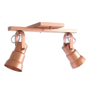 Luminária Trilho de Spot 2 Lâmpadas Arredondado 30W Alumínio Emalustres 2712/.001 Cobre Bivolt