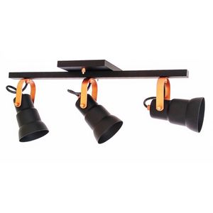 Luminária Trilho de Spot 3 Lâmpadas Arredondado 30W Alumínio Emalustres 2713/.003 Preto/Cobre Bivolt