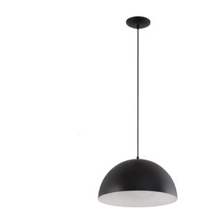 Pendente 1 Lâmpada Argos Luminária 25W Alumínio Emalustres 2163/.000 Preto/Branco Bivolt
