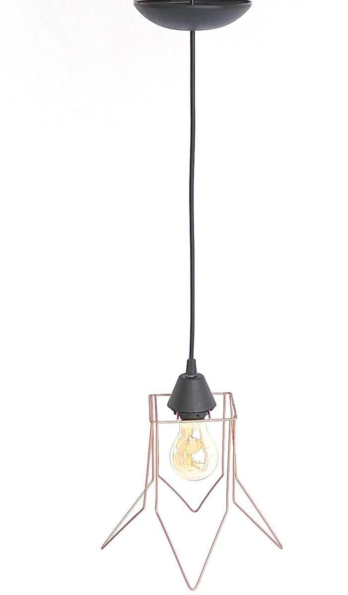 Pendente-1-Lampada-Lis-Conico-30W-Aco-Emalustres-Cobre-Bivolt