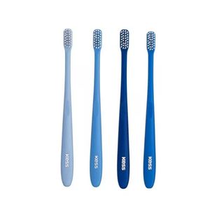 Kit Pack Anual C- 4 Escovas Dentais Basic Kess Cerdas Macias azul