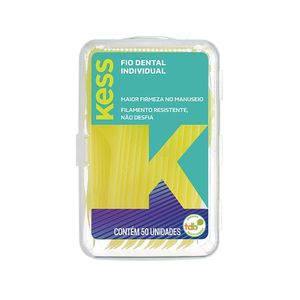 Fio Dental Individual Pote Com 50 Unidades Kess