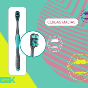 Escova Dental C- Porta Escova Complete Cerdas Macias Kess