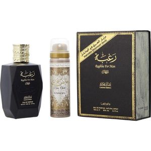 Perfume Masculino Lattafa Raghba Man Eau De Parfum Spray 100 Ml & Desodorante 50