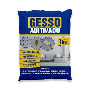 Gesso Aditivado Tipo Tapa Furo 1kg