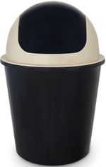 Lixeira-3L-Usual-Oscilante-Preta