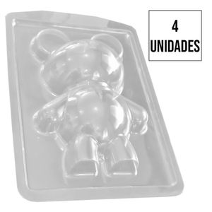 Forma De Silicone Urso Grande - 11,7cm X 18cm - 4 Unidades