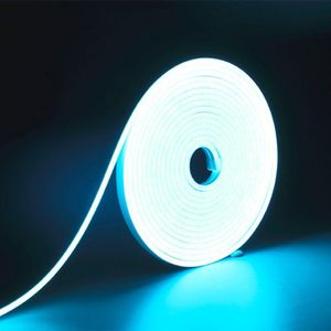 Fita De Led Neon Taschibra 8w/m Ip65 12v Cores Metro Aquamarine