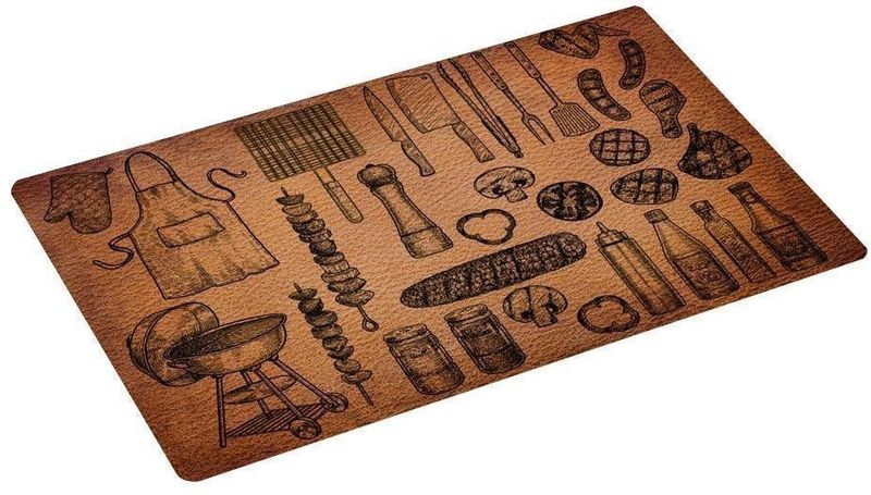 Tapete de Poliester Alklin Home Couro 80x120cm