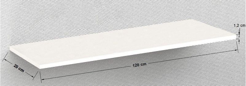 Prateleira Decorativa Bonatto Livorno Branco 120x20x1,2cm