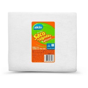 Saco Para Limpeza de Algodão Schwanke Alvejado Branco 40x60cm