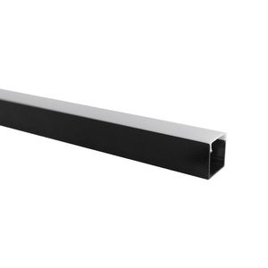 Perfil De Sobrepor Para Fita Led Blumenau Line Easy 23mm Com 2 Metros Preto Fosco