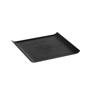 Bandeja Servir Quadrada 30x30 Preta Em Policarbonato Linha Profissional Cook Vem