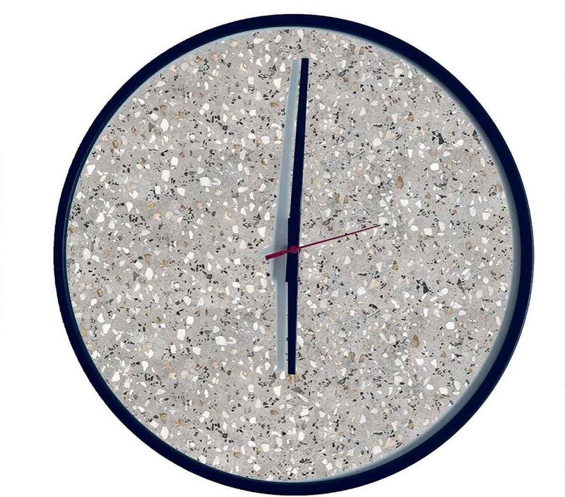 Relogio-de-Parede-Redondo-E2G-Design-Round-Preto-Mostrador-Terrazzo-Ponteiro-Preto-40cm