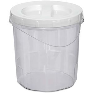 Pote Plástico com Tampa Rosca Usual Transparente 3,2L