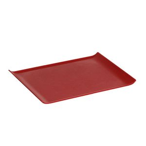 Bandeja Servir Quadrada 30x45 Vermelha Em Policarbonato Linha Profissional Cook Vem