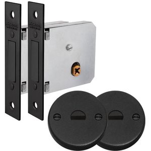 Fechadura Completo Supertrava Quadrichave Lockwell Dose Dupla Preta 40mm
