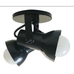 Spot de Sobrepor 2 Lâmpadas 60W Polipropileno Luz Vita Preto Bivolt