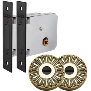 Fechadura Completo Supertrava Quadrichave Lockwell Dose Dupla Colonial 40mm