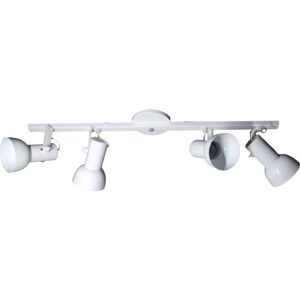Luminária Trilho de Spot 4 Lâmpadas Caneca 60W Alumínio/ Polipropileno Luz Vita Branco Bivolt