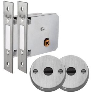 Fechadura Completo Supertrava Quadrichave Lockwell Dose Dupla Inox Escovado 40mm