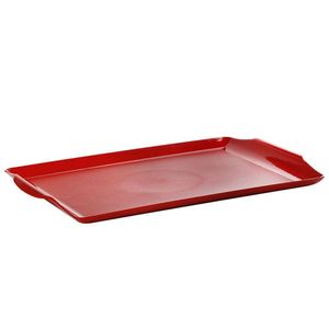 Bandeja Square Retangular 35x50 Vermelha Em Polipropileno Linha Tropical Vem