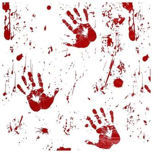 Toalha De Mesa Metalizado Sangue Halloween - 137cm X 183cm