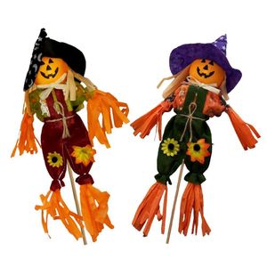 Espantalho Halloween Abóbora No Palito - 45cm X 12cm