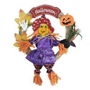 Guirlanda De Halloween Bruxa Espantalho - 24cm