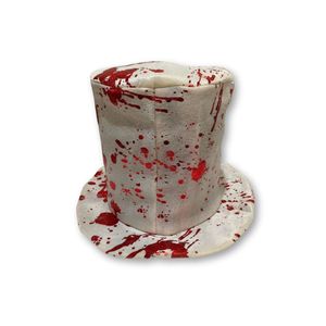 Cartola Halloween Branca Com Sangue Média