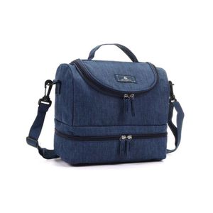 Bolsa Térmica Lancheira Para Alimentos Marmitas E Líquidos Multiuso Unissex Azul