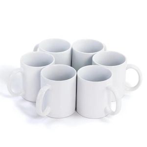 Kit 6 Caneca Sublimacao Ceramica Branca 325ml Conjunto Porcelana Classe Aaa Uso Diario Brinde Luxo Premium