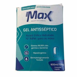 Álcool Gel Antisséptico 70% 800ml Edumax